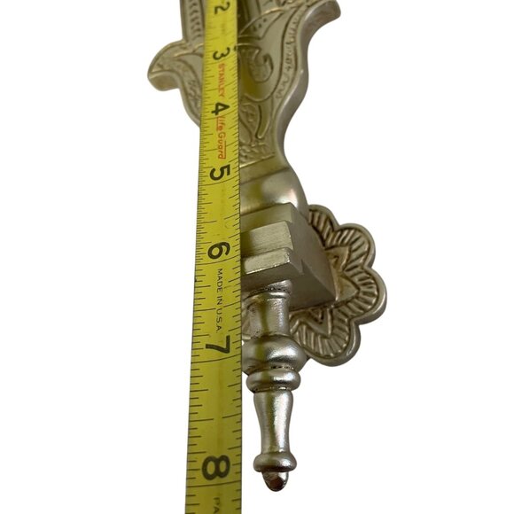 Antique Brass Hamsa Door Knocker With Intricate Design Handcrafted Metal 8" - Picture 3 of 4